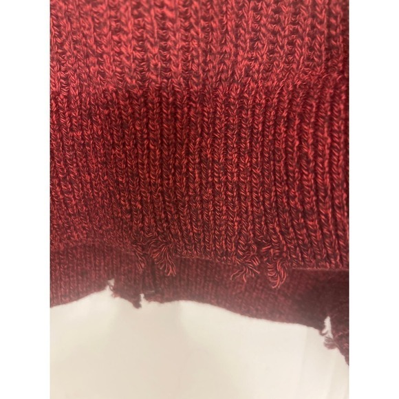 PISTOLA Eva Distressed Cotton Crew Neck Sweater Cherry black Marl XL NWT - Picture 9 of 11